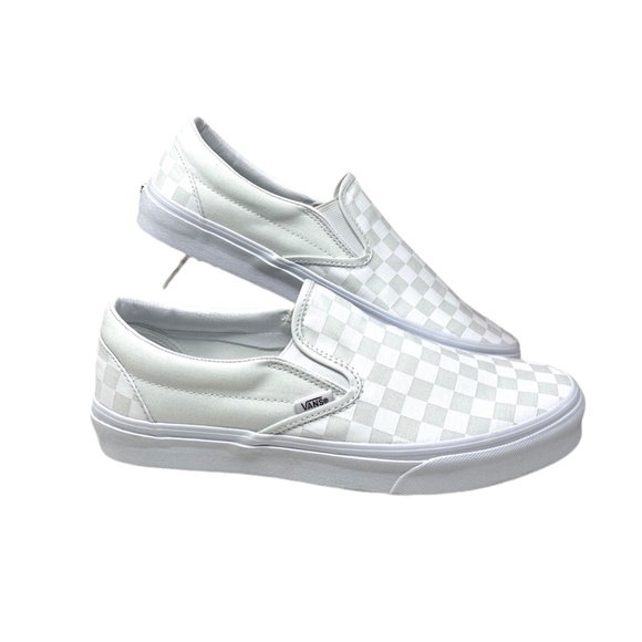 VANS Classic Slip-On Checkerboard True Women White Canvas Shoes Size VN000EYEX1L - Picture 2 of 11